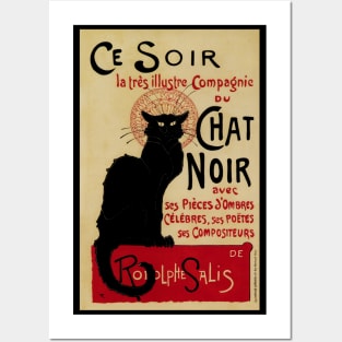 Ce Soir Chat Noir by Theophile Alexandre Steinlen Posters and Art